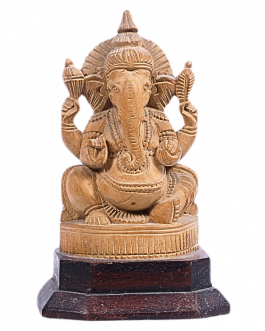 White Wood Ganesh