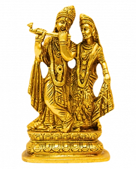 Brass Radha Krishna Statue