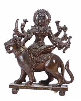 Bronze Durga with Lion