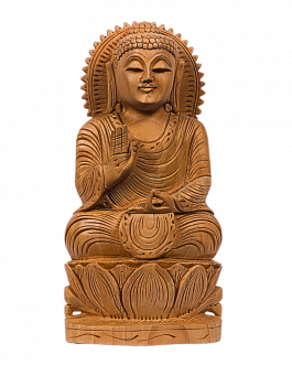 White Wood Buddha