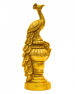 Brass Peacock Sitting in Tree
