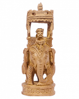 White Wood Ambari Carved