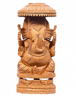 White Wood Ganesh