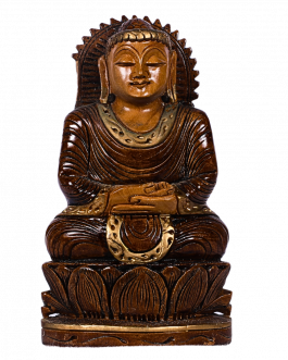 White Wood Buddha
