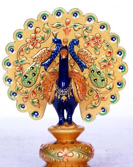 White Wood 6 Inch Peacock Ptd