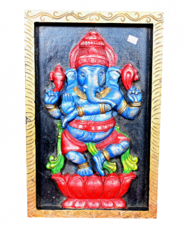 Wood Ganesh with Frame