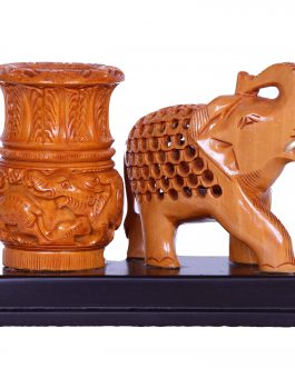 White wood 4 Inch Pen Stand