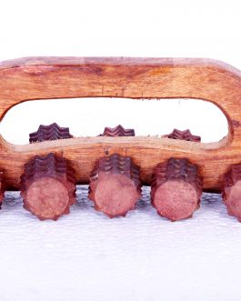 Wood Ten Wheel Hand Massager