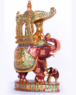 White wood 10 Inch Ambari Printed Gold