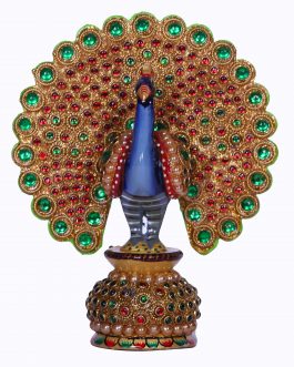 Wood 6 Inch Peacock Motiwork