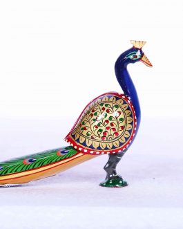 Wood 5 Inch Peacock Tail