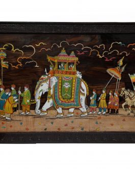 36 X 60 Inch Rosewood Dasara Proscession Panel