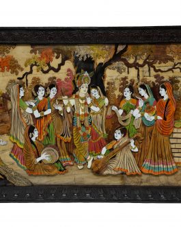 36X60 Inch Rosewood Krishna Leelai Panel