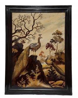 36X48 Inch Rosewood Peacock Panel