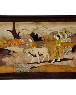 18X30 Inch Rosewood Village Scenery Panel