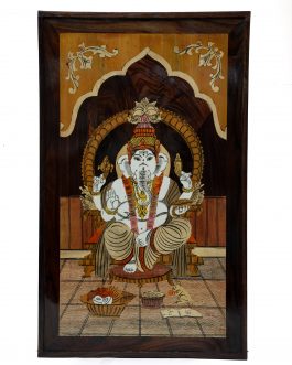18X30 Inch Rosewood Ganesh Panel