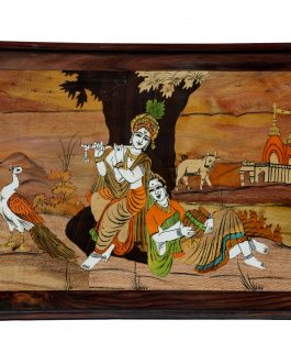 18X30 Inch Rosewood Radha Krishnan Panel