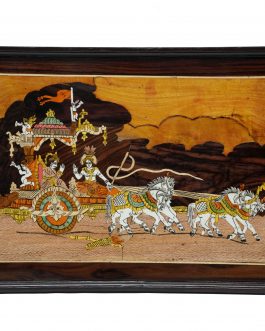 18X30 Inch Rosewood Geetha Upadesam Panel