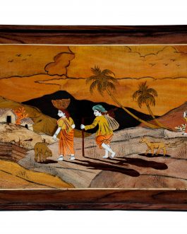 18X30 Inch Rosewood Village Scenery Panel