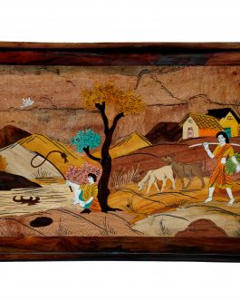 18X30 Inch Rosewood Village Scenery Panel