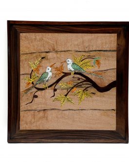 18×18 Inch Rosewood Birds Panel