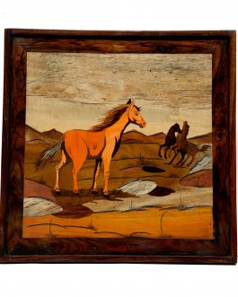 18×18 Inch Rosewood Horse Panel