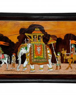 18X30 Inch Rosewood Dhasara Proscession Panel