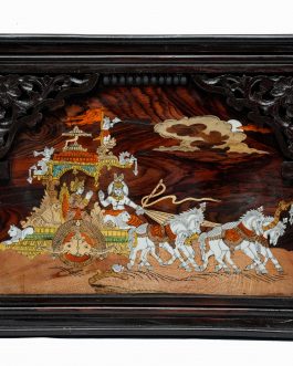12X24 Inch Rosewood Geetha Upadesam Panel