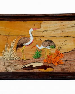 12X18 Inch Rosewood Crane Panel
