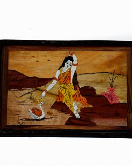 12X18 Inch Rosewood Swan Lady Panel