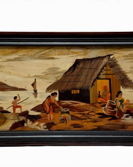18X36 Inch Rosewood Village Scenery Panel