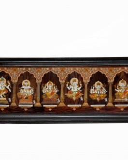 60X18 Inch Rosewood Ganesh Panel