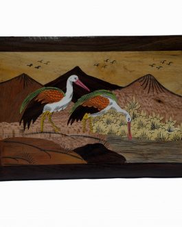10X15 Inch Rosewood Crane Panel