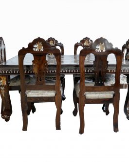 4X6 Inch Rosewood Dinning Table With 6 Chairs