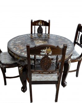 4 Feet Round Dining Table 4 Chairs
