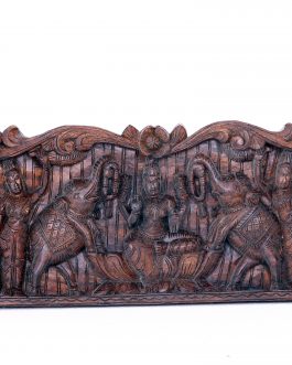 Wood Carving Ganesh, Gajalakshmi Saraswathi