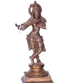 14 Inch Bronze Krishna