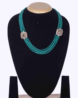 Semi precious Malai light jade-Double locket