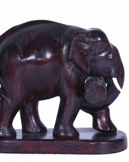 Rose Wood Log Elephant