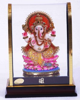 Marble Golden Ganesh