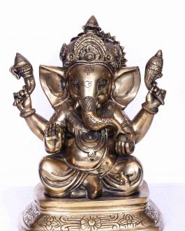 Brass 12″ Ganesh