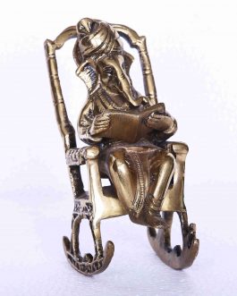 Brass 7″ Chair Ganesh