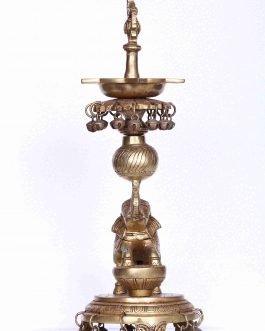 Brass Elephant with Lamp