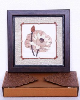 Wood Carving Lotus 8X8 Inch