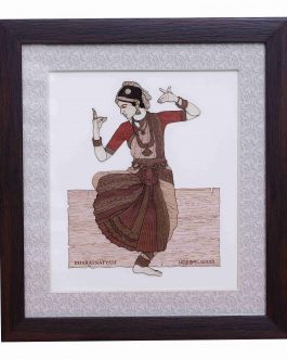 Wood Paintings Bharathanatiyam 10×10 Inch