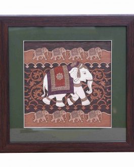 Wood Paintings Gajraj 10×10 Inch