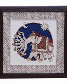 Wood Paintings Airavat 10x10Inch