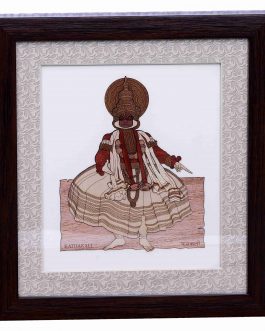 Wood Paintings Kathakali 10x10Inch