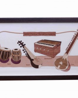 Wood Paintings Musical Instrument 10×19 Inch