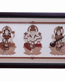 Wood Paintings Three God Fig 10x19Inch